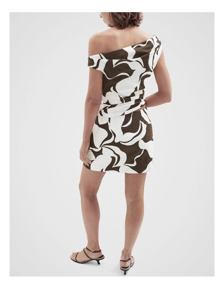 Mini Skirt in Brown image 2