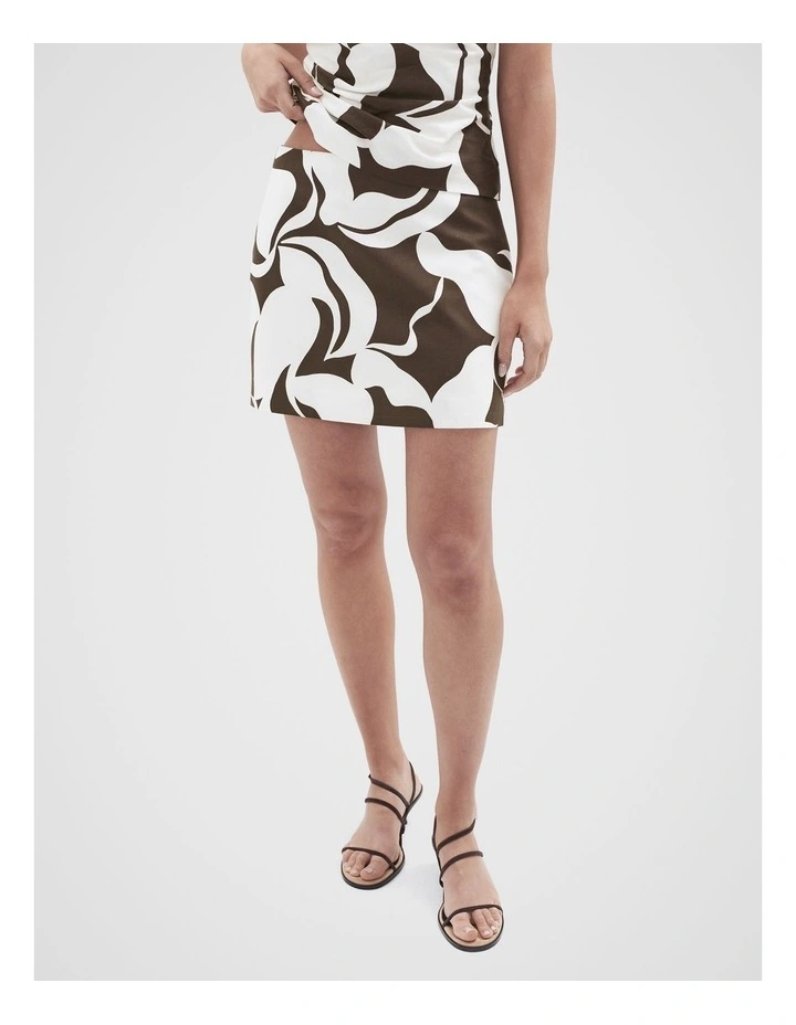 Mini Skirt in Brown image 4