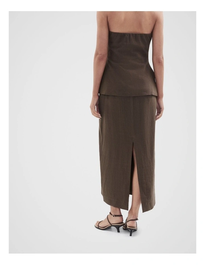 Column Skirt in Brown image 2