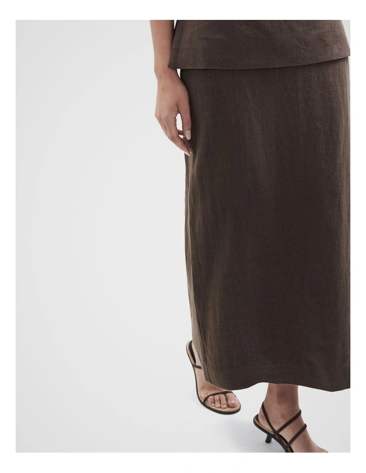 Column Skirt in Brown image 4