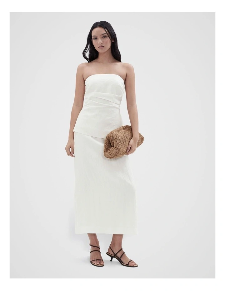 Column Skirt in White image 4