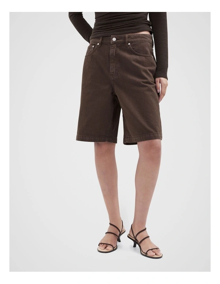 Denim Bermuda Short in Brown image 1