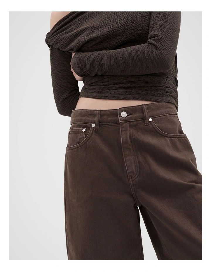 Denim Bermuda Short in Brown image 3