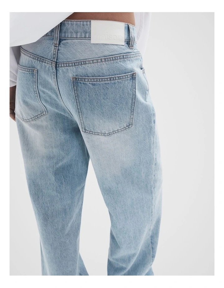 Relaxed Straight Fit Jeans in Blue image 2