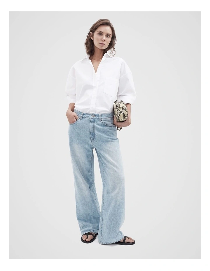 Relaxed Straight Fit Jeans in Blue image 4