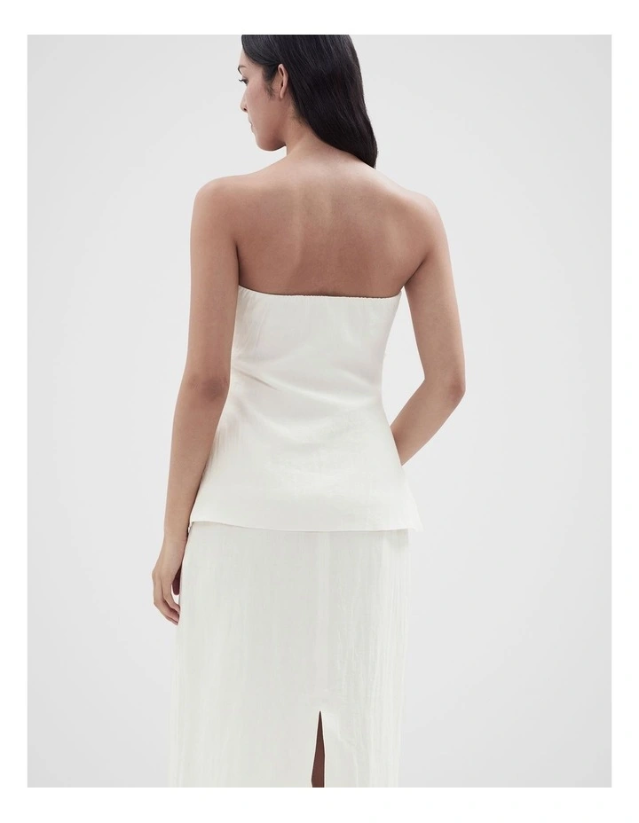 Strapless Top in White image 2