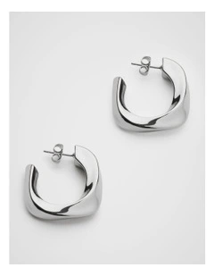 Allie Hoops in Silver