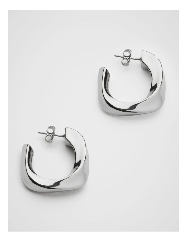 Allie Hoops in Silver image 1