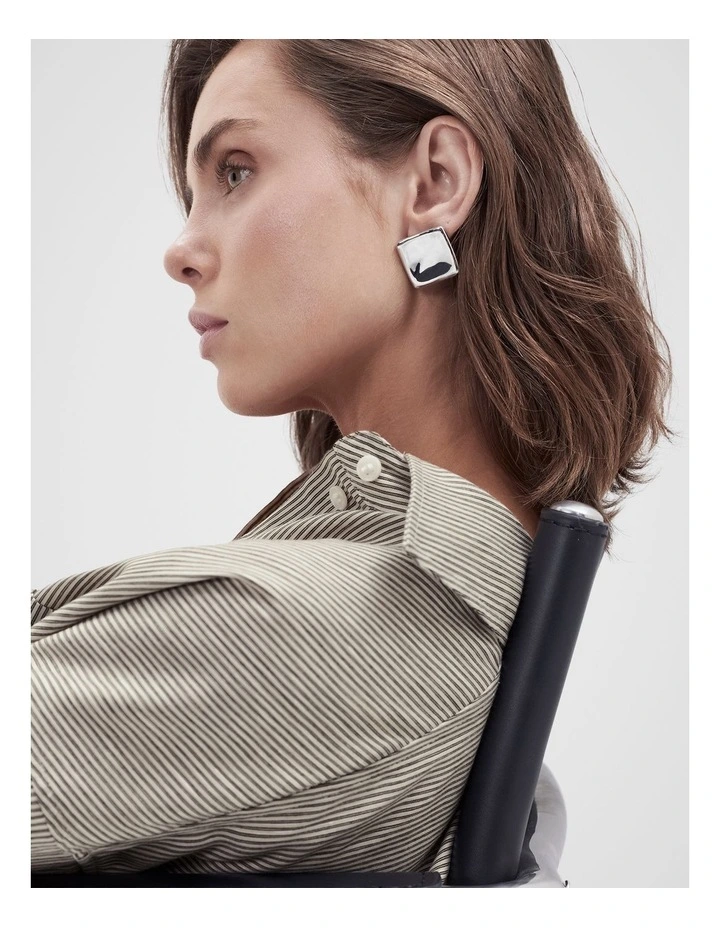 Ayla Earrings in Silver image 2