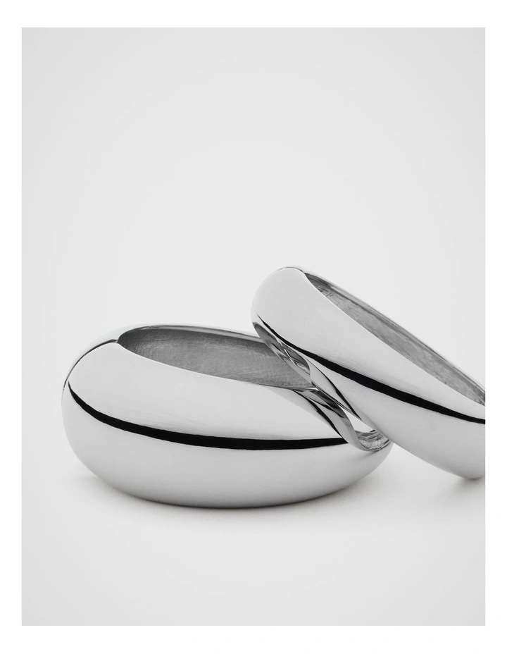 Alice Large Bangle in Silver image 4