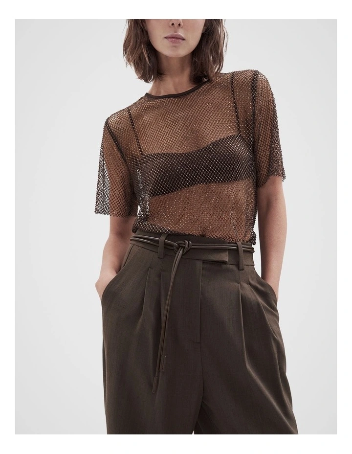 Clare Wrap Belt in Brown image 2