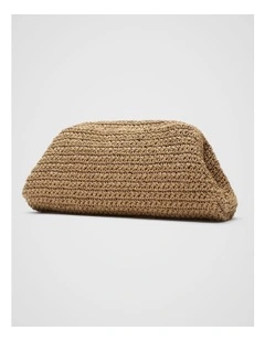 Portofino Textured Clutch in Brown