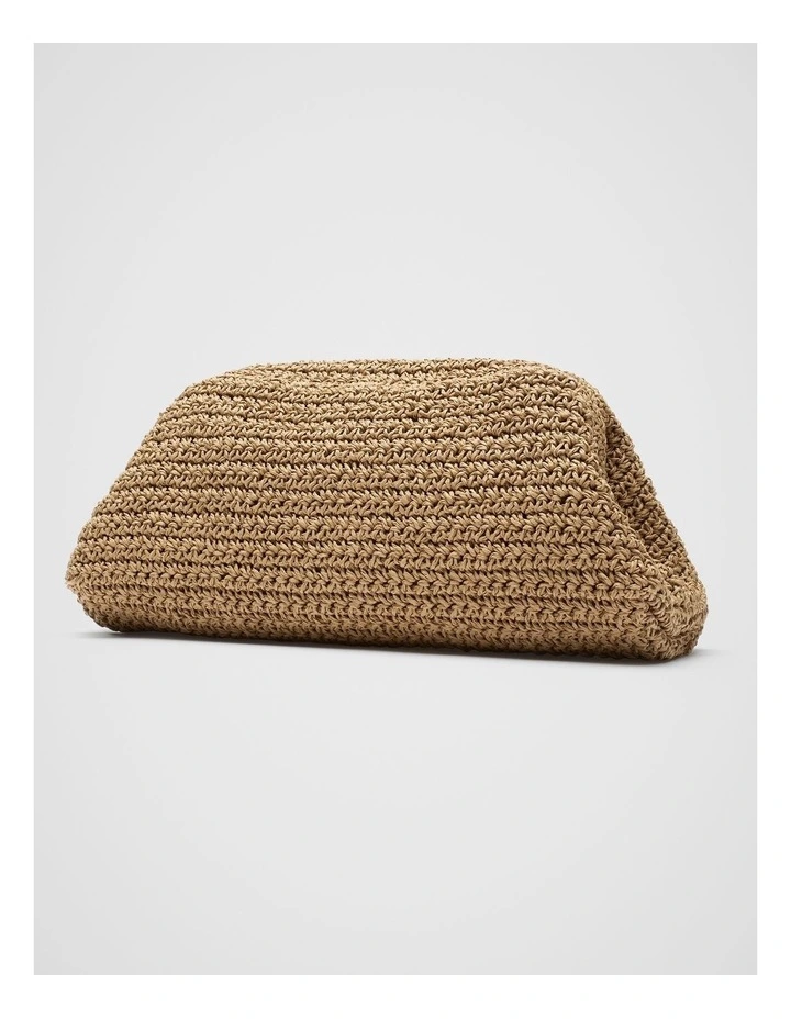 Portofino Textured Clutch in Brown image 1
