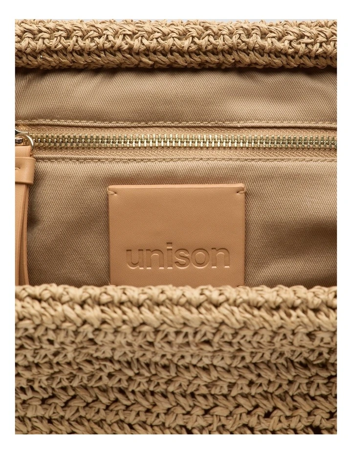 Portofino Textured Clutch in Brown image 3