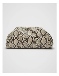 Portofino Textured Clutch in Brown