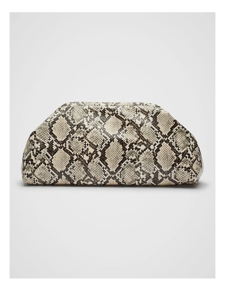Portofino Textured Clutch in Brown image 1