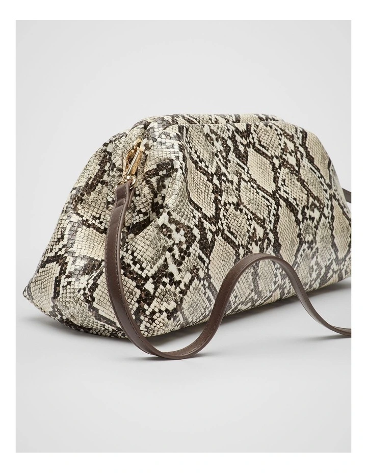 Portofino Textured Clutch in Brown image 3