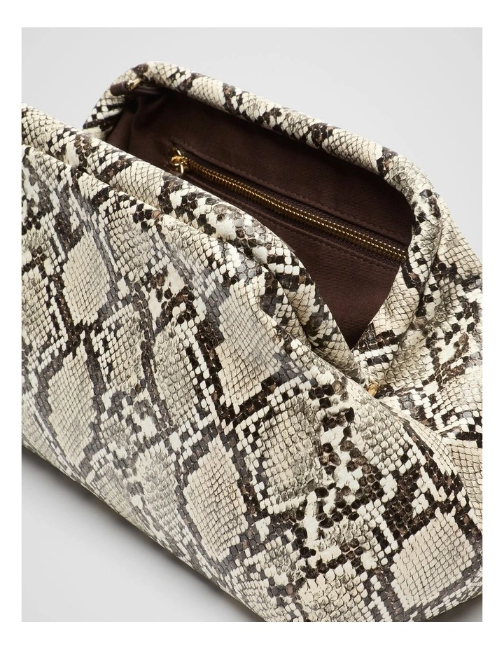 Portofino Textured Clutch in Brown image 4