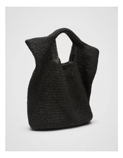 Hampton Textured Tote Bag in Black