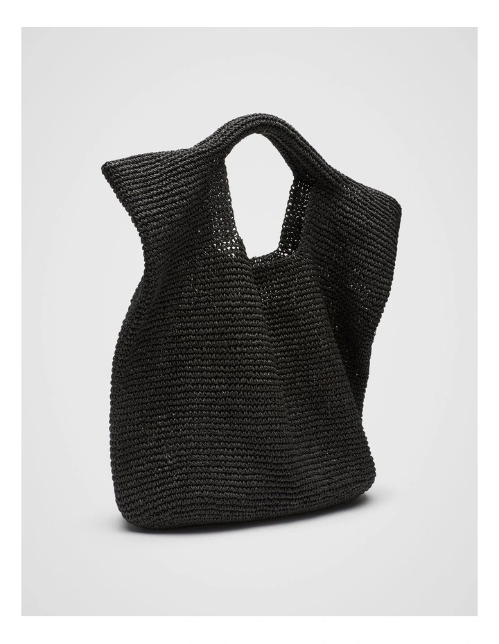 Hampton Textured Tote Bag in Black image 1