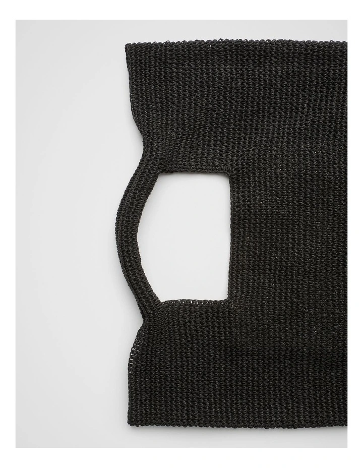 Hampton Textured Tote Bag in Black image 2