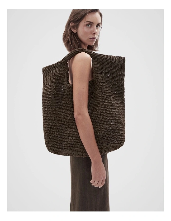 Hampton Textured Tote in Brown image 4