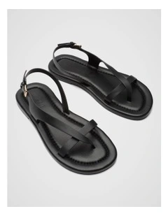 Gemma Leather Sandal in Black