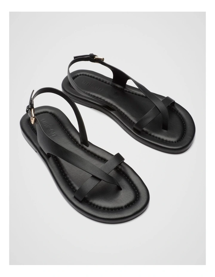 Gemma Leather Sandal in Black image 1
