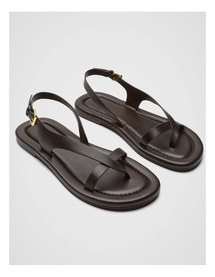 Gemma Leather Sandal in Brown image 1