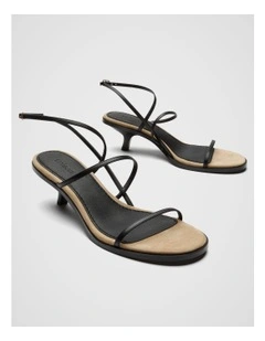 Meadow Leather Heels in Black
