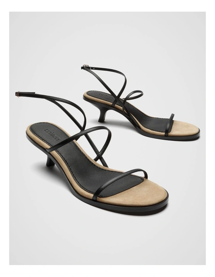 Meadow Leather Heels in Black image 1