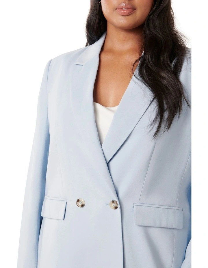 Fran Double Breasted Blazer in Blue image 4