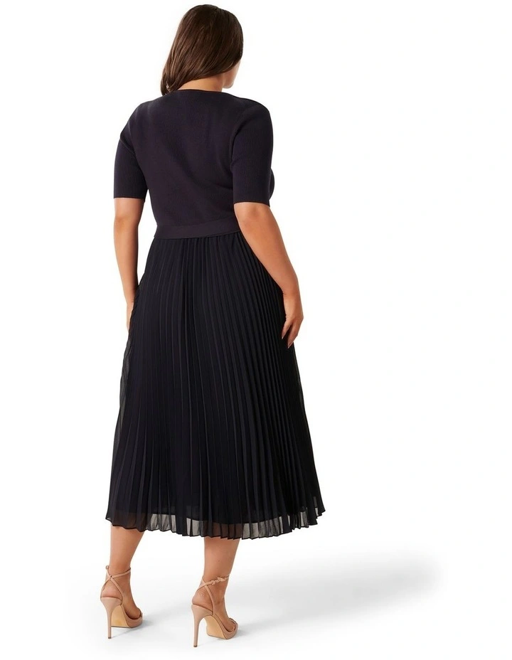 Penelope Half Sleeve Knit Dress in Navy image 2
