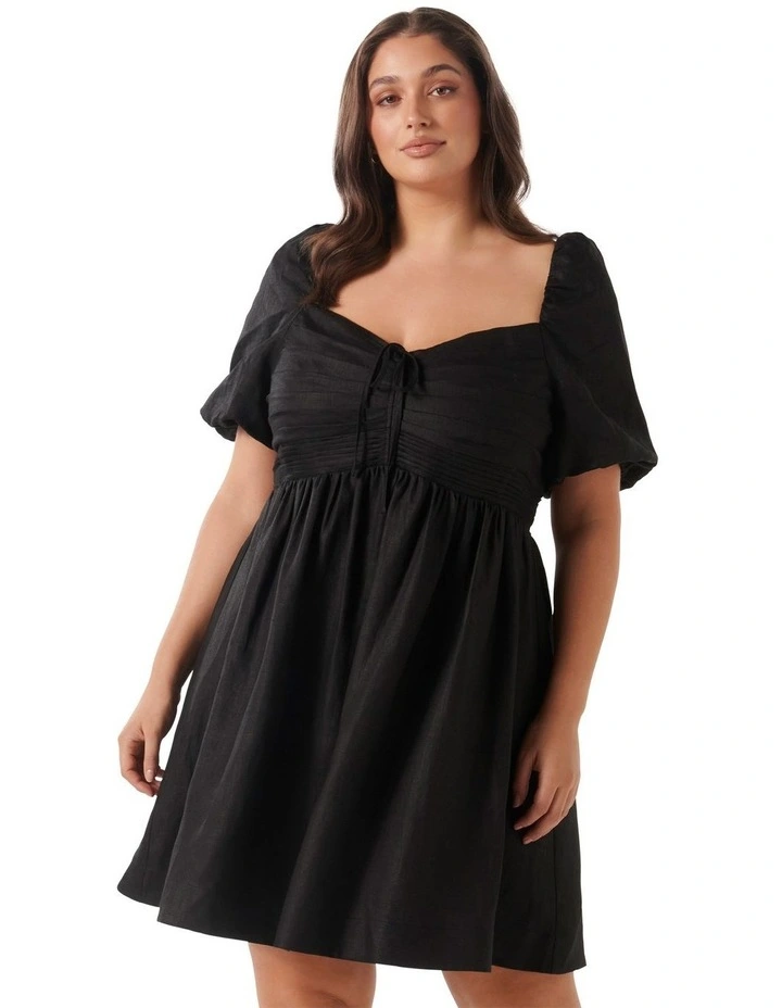blue dress for baby girl Curve Mini Dress | Black Mesh Mini Dress main image 0