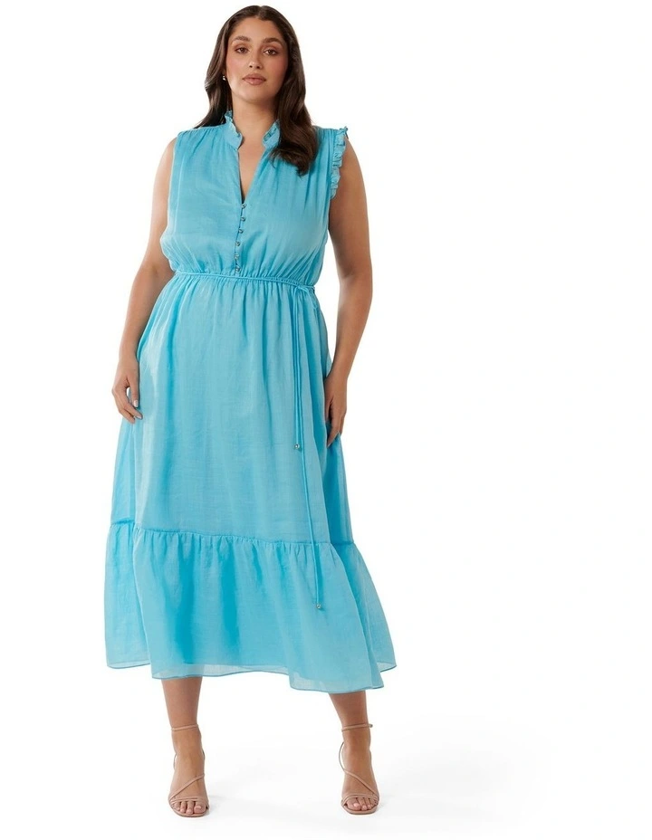 Jazelle Midi Dress in Blue image 1