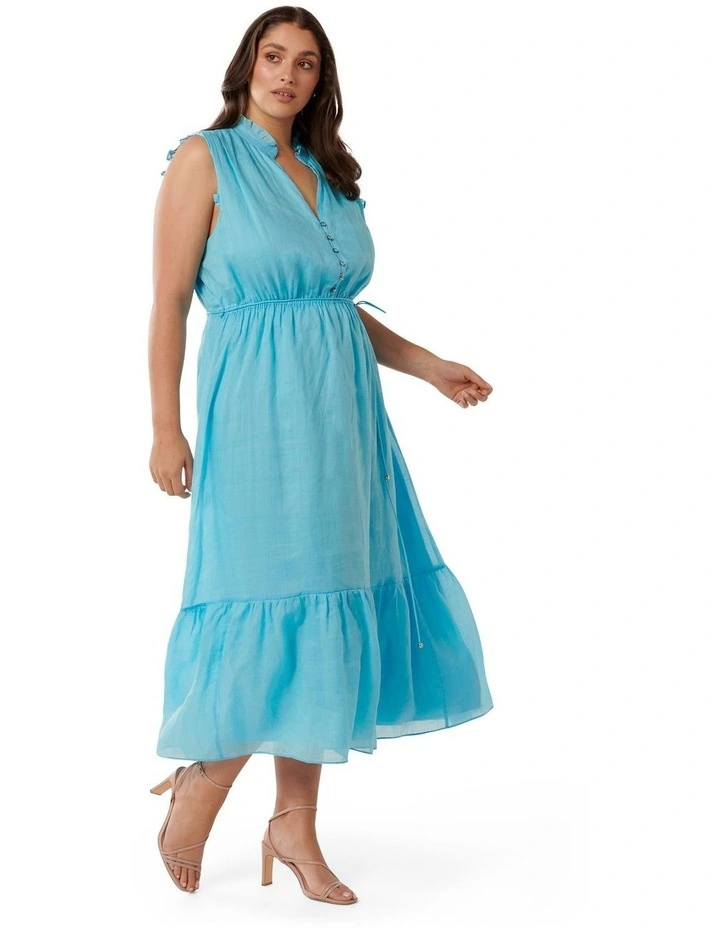 Jazelle Midi Dress in Blue image 3