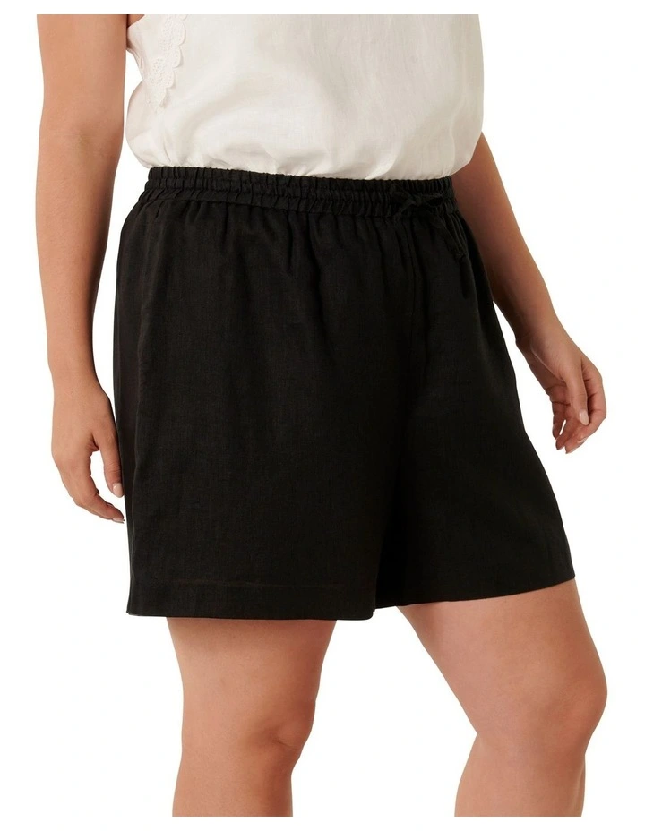 Becca Elastic Waist Shorts in Black image 3