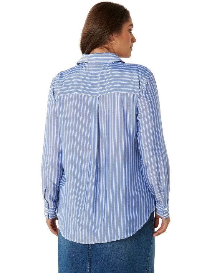 Adara Stripe Shirt in Blue image 2