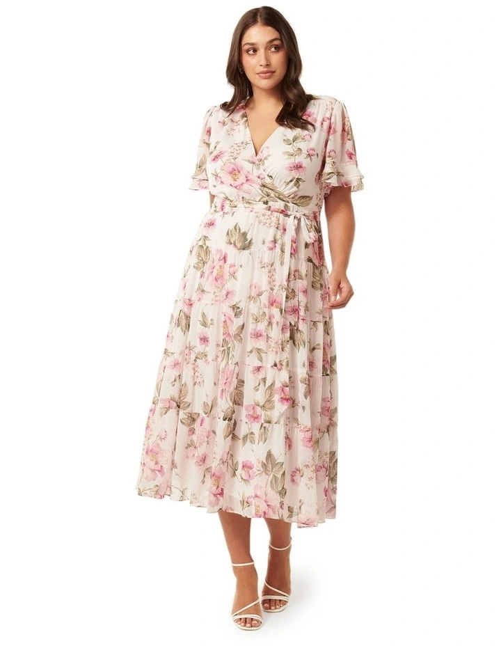 Amelia Tiered Maxi Dress in Pink image 1