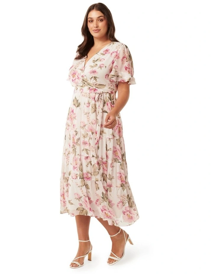 Amelia Tiered Maxi Dress in Pink image 3