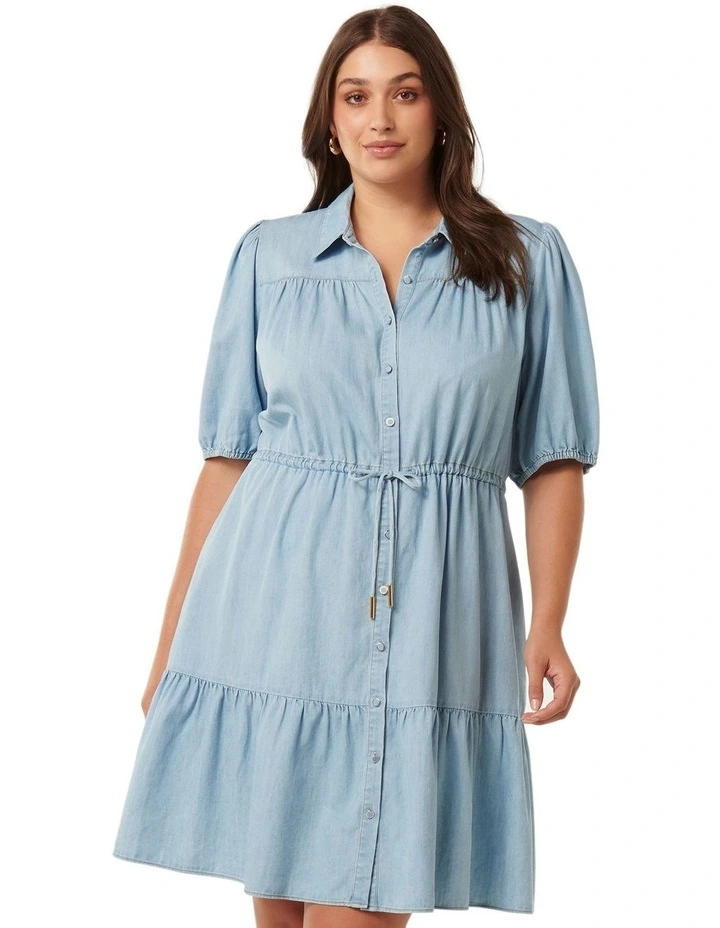 Freya Shirt Dress in Blue image 1