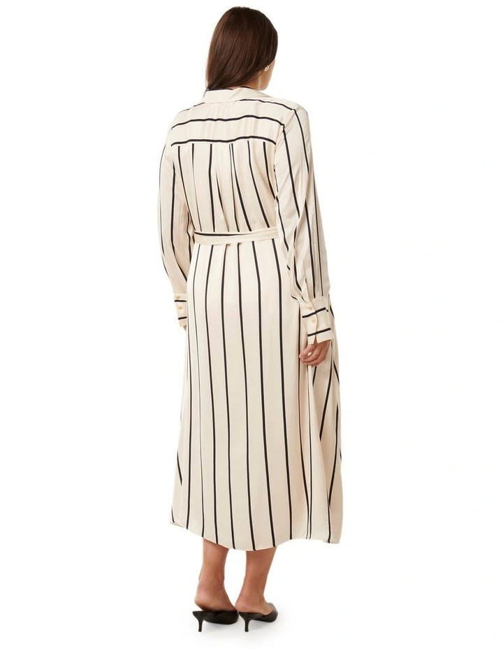 Janine Midi Shirt Dress in Cream Multi image 2