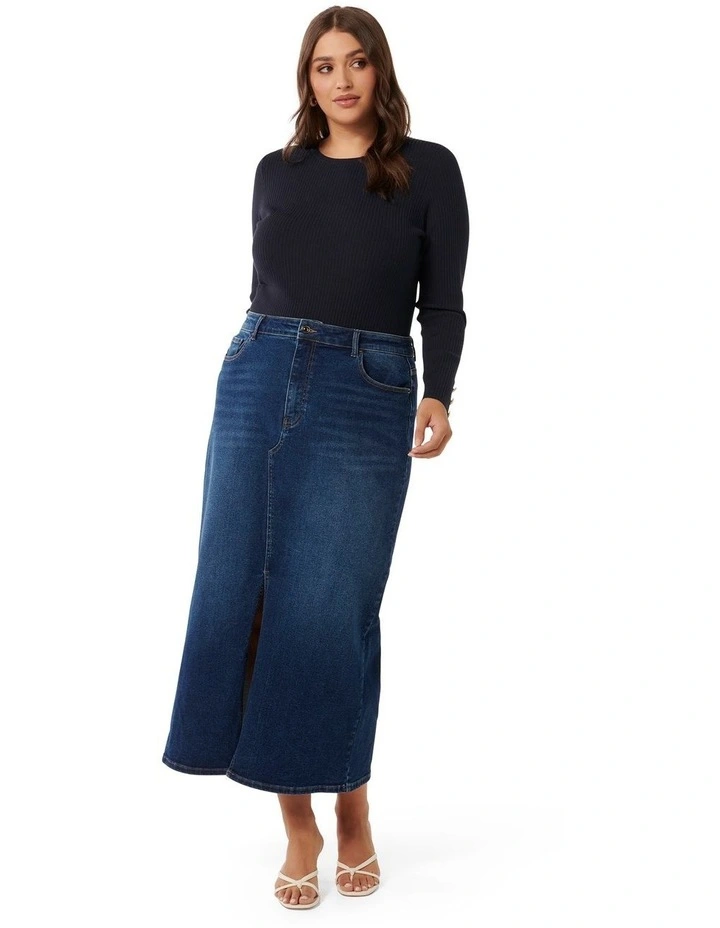 Della Rib Knit Jumpers in Blue image 5