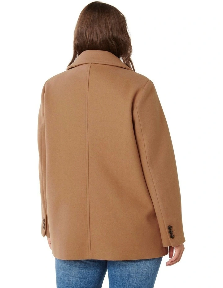 Maisie Pea Coat in Camel image 2