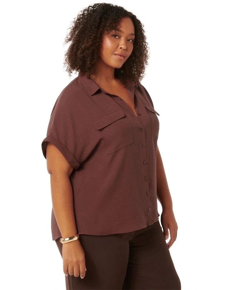 Sawyer Oversized Shirt in Brown image 3