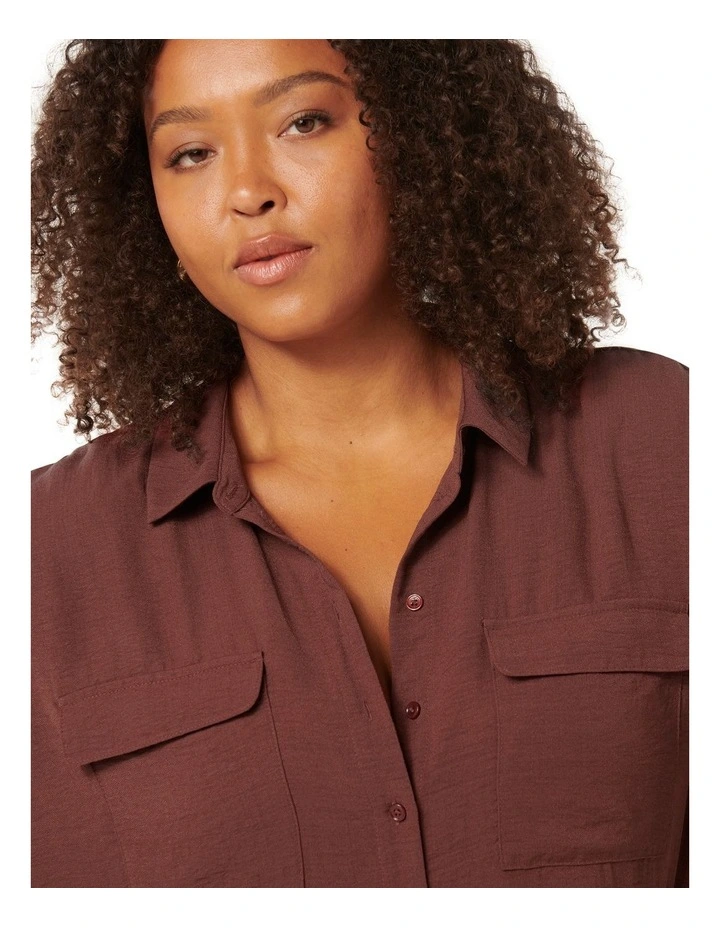 Sawyer Oversized Shirt in Brown image 4