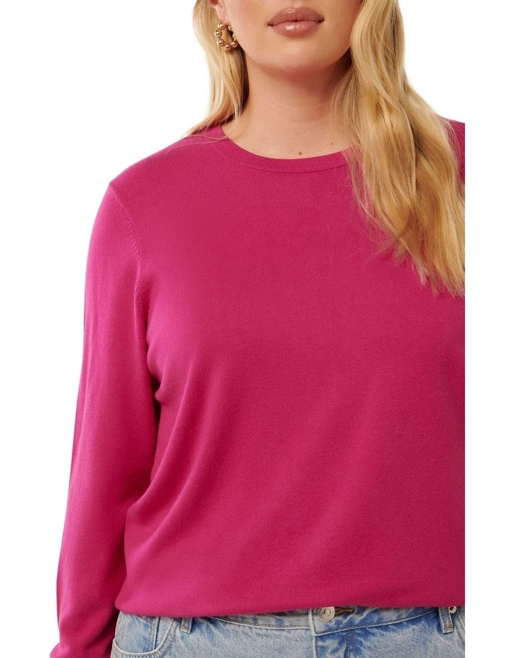 Katie Crew Neck Sweater in Pink image 4