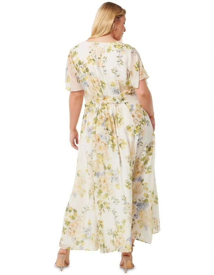 Melaina Wrap Midi Dress in Multi image 2