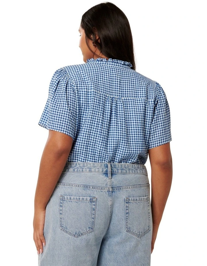 Madison Flute Sleeve Blouse in Blue image 2