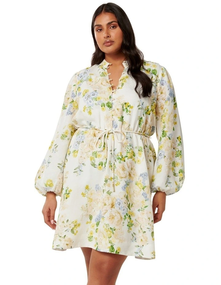 Annalise Fluted Mini Dress in Multi image 1